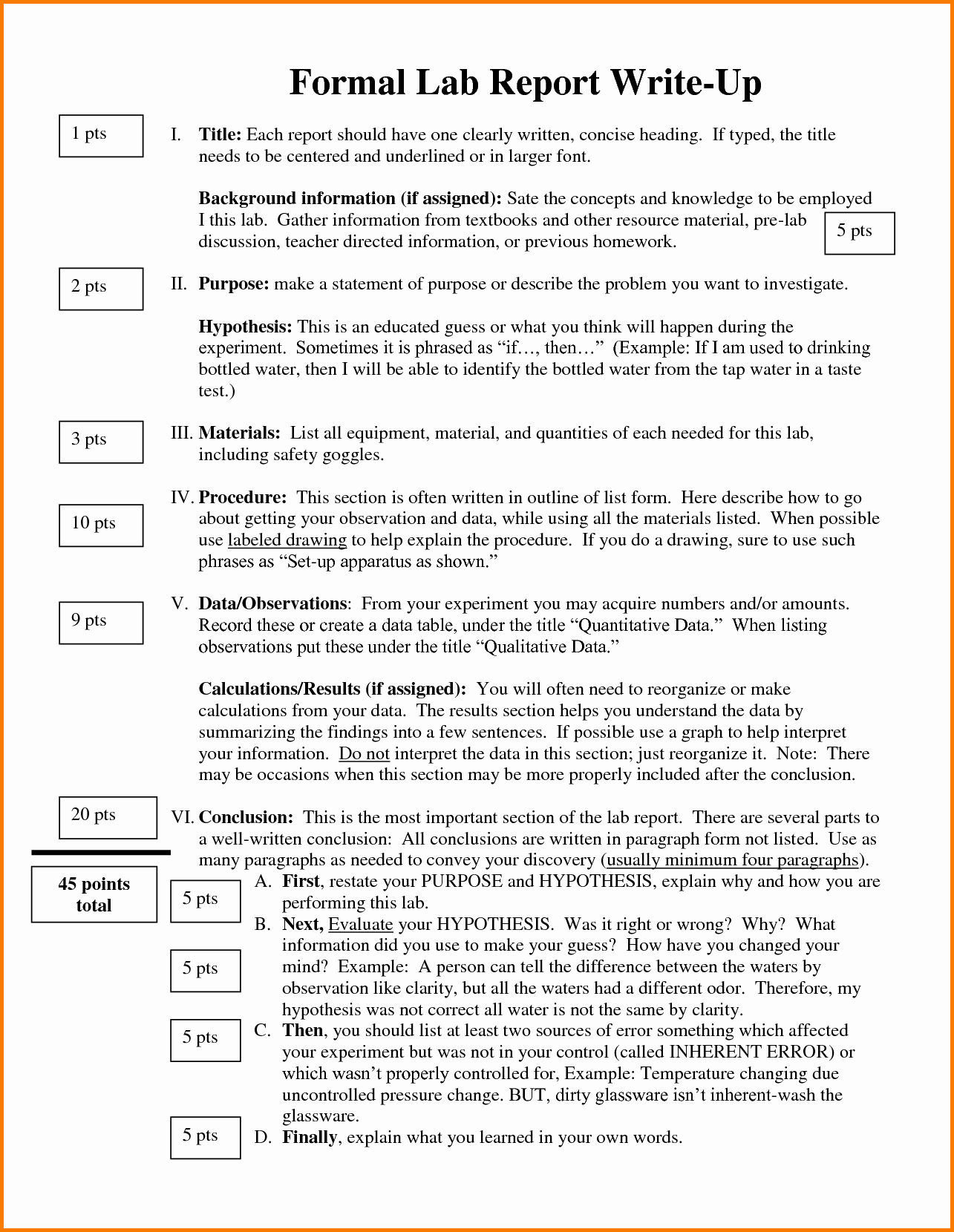 Formal Lab Report Template Inspirational 8 formal Lab Report Chemistry Example