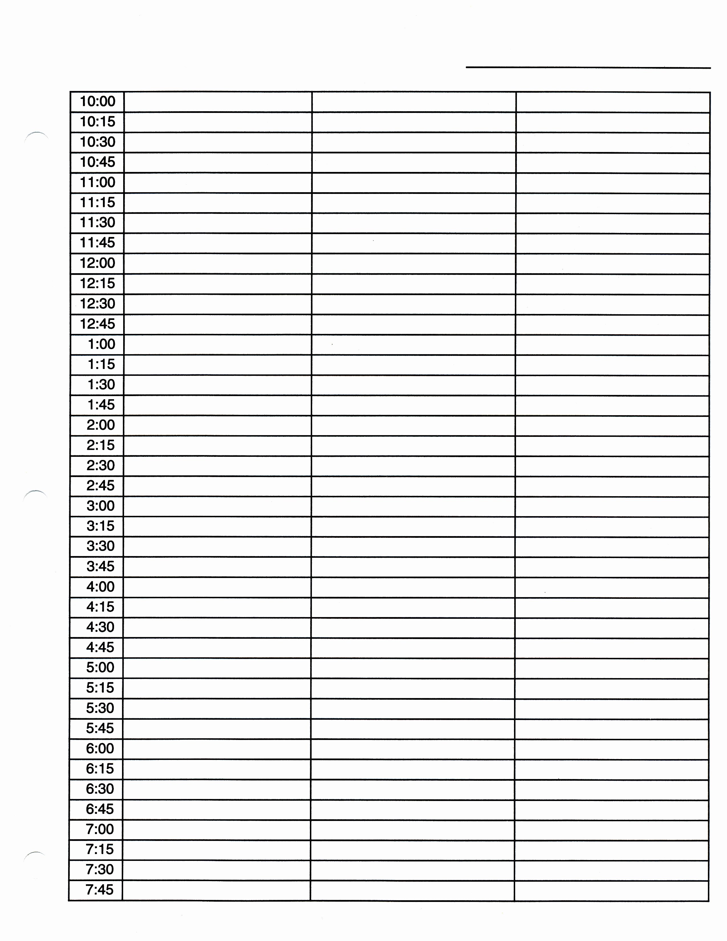 post printable daily appointment sheets