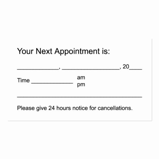 Free Appointment Card Template Best Of Business Appointment Card Template Stones &amp; Candle