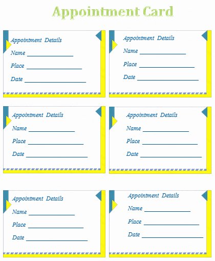 Free Appointment Card Template Elegant Appointment Card Template V1 1 Cards Pinterest