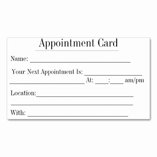 Free Appointment Card Template Unique 366 Best Images About Appointment Reminder Business Cards