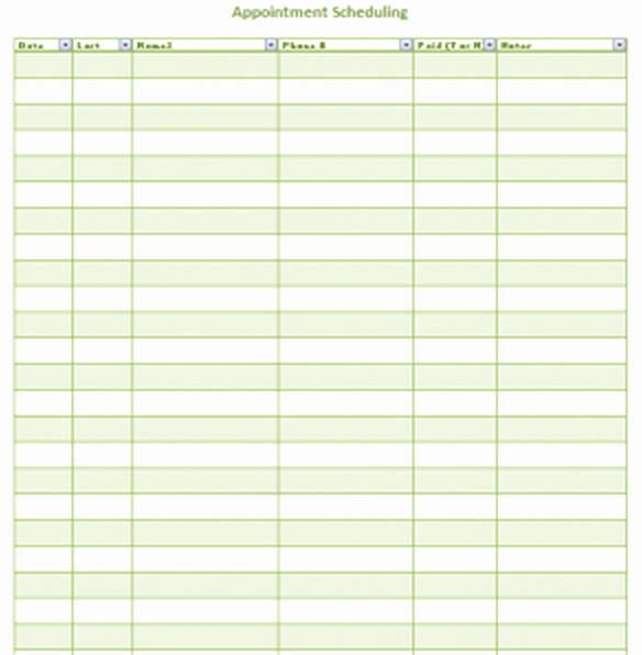 Free Appointment Schedule Template Beautiful Appointment Schedule Template 5 Free Templates