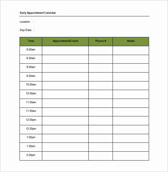 Free Appointment Schedule Template Best Of 21 Appointment Schedule Templates Doc Pdf