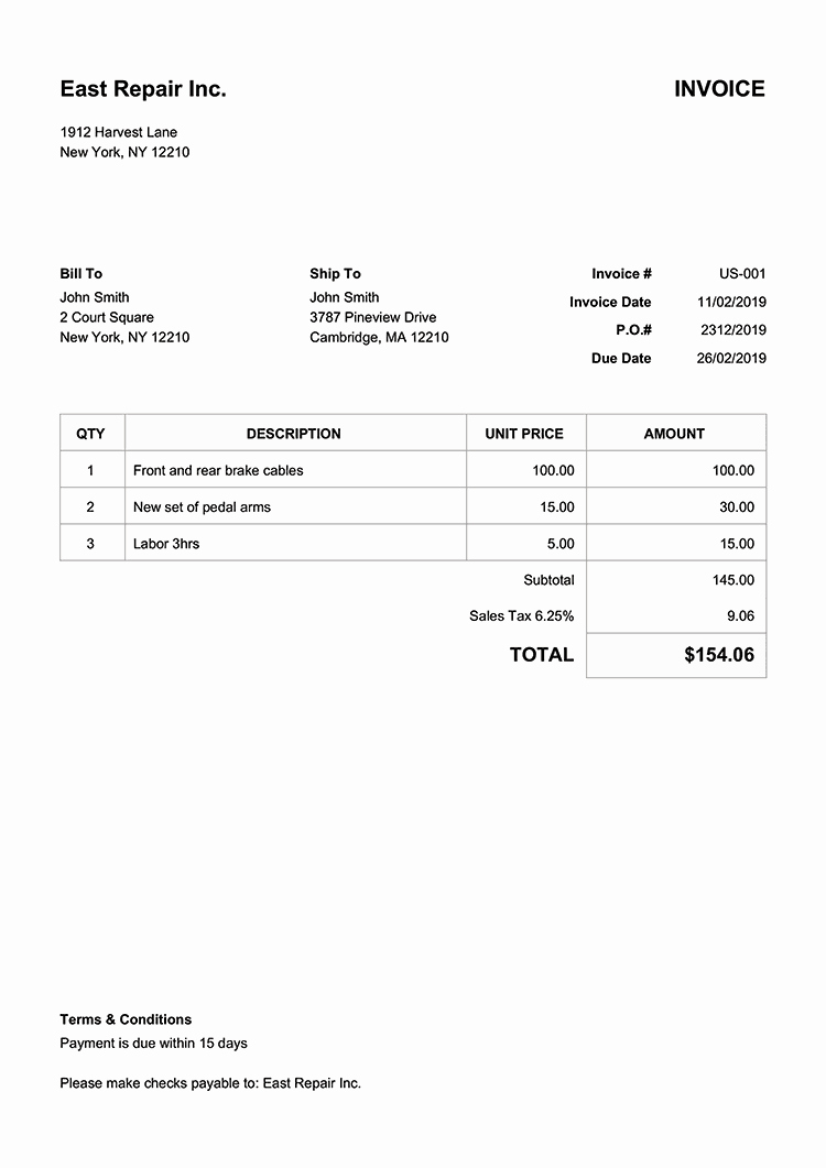 Free Billing Invoice Template Lovely 100 Free Invoice Templates Print &amp; Email as Pdf