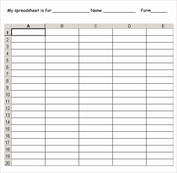 Free Business Budget Template Beautiful Free Printable Blank Spreadsheet Templates