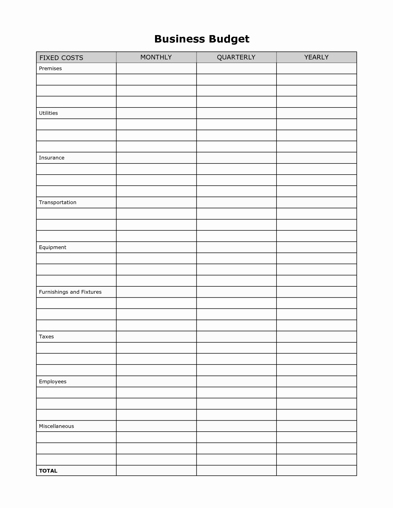 Free Business Budget Template Luxury Monthly Expense Worksheet Template Business Reference