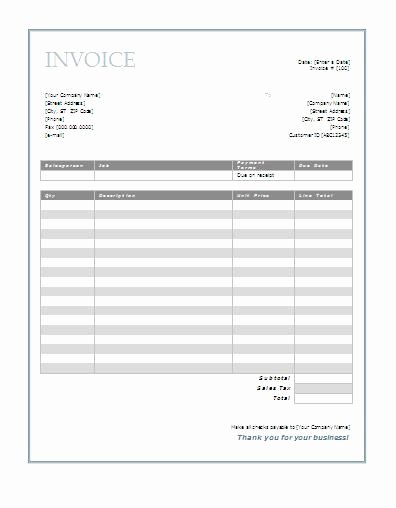 Free Business Invoice Template Fresh Free Invoice Template Business Ideas
