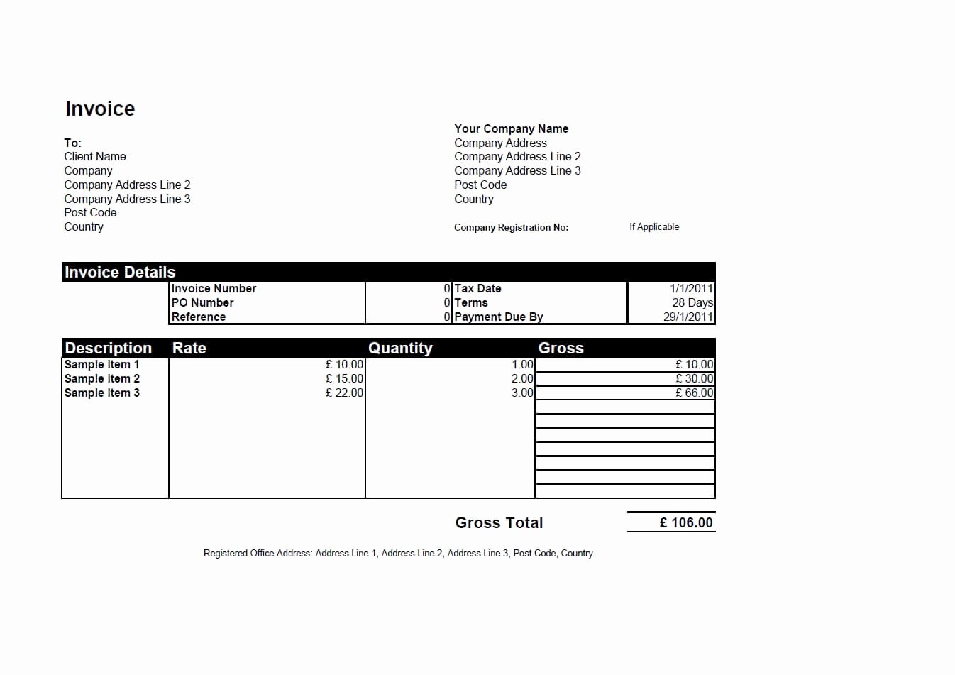 Free Business Invoice Template New Free Invoice Templates for Word Excel Open Fice