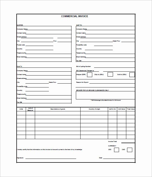 Free Commercial Invoice Template Best Of 30 Mercial Invoice Templates Word Excel Pdf Ai