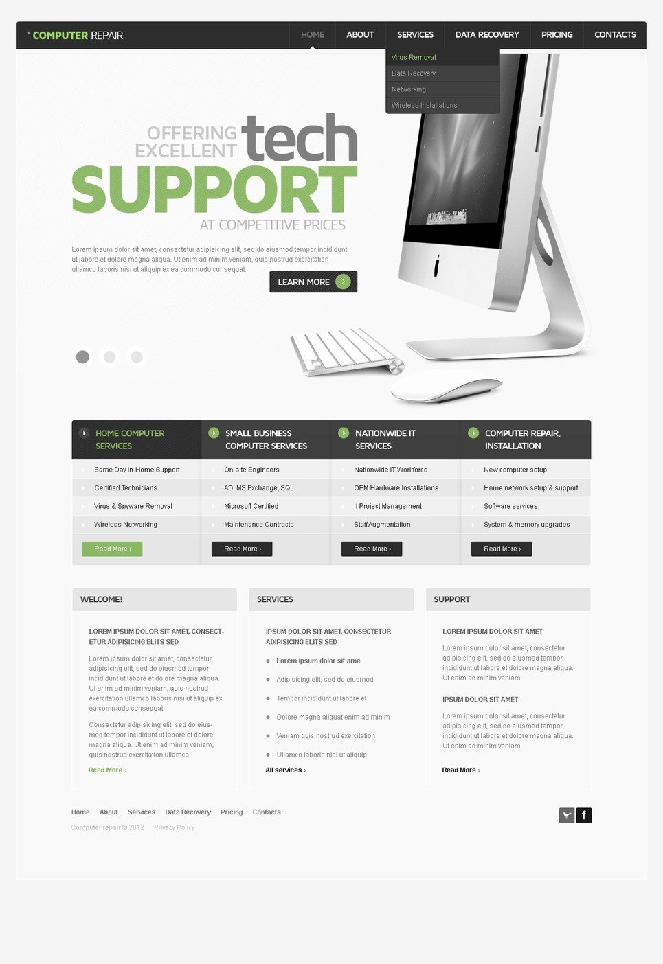 Free Computer Repair Website Template Awesome Puter Repair Website Template