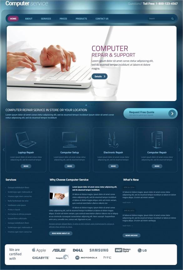Free Computer Repair Website Template Beautiful 28 Puter Repair Website themes &amp; Templates