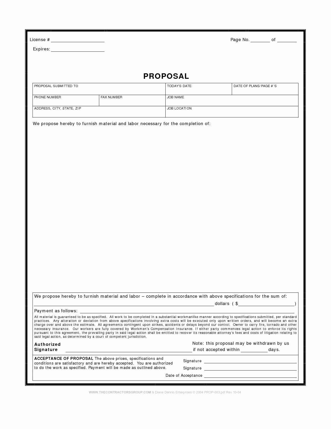 Free Construction Bid Template Lovely 10 Best Of Proposal Template Pdf New Project