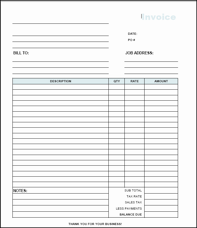 Free Construction Invoice Template Best Of Pdf Invoice Template