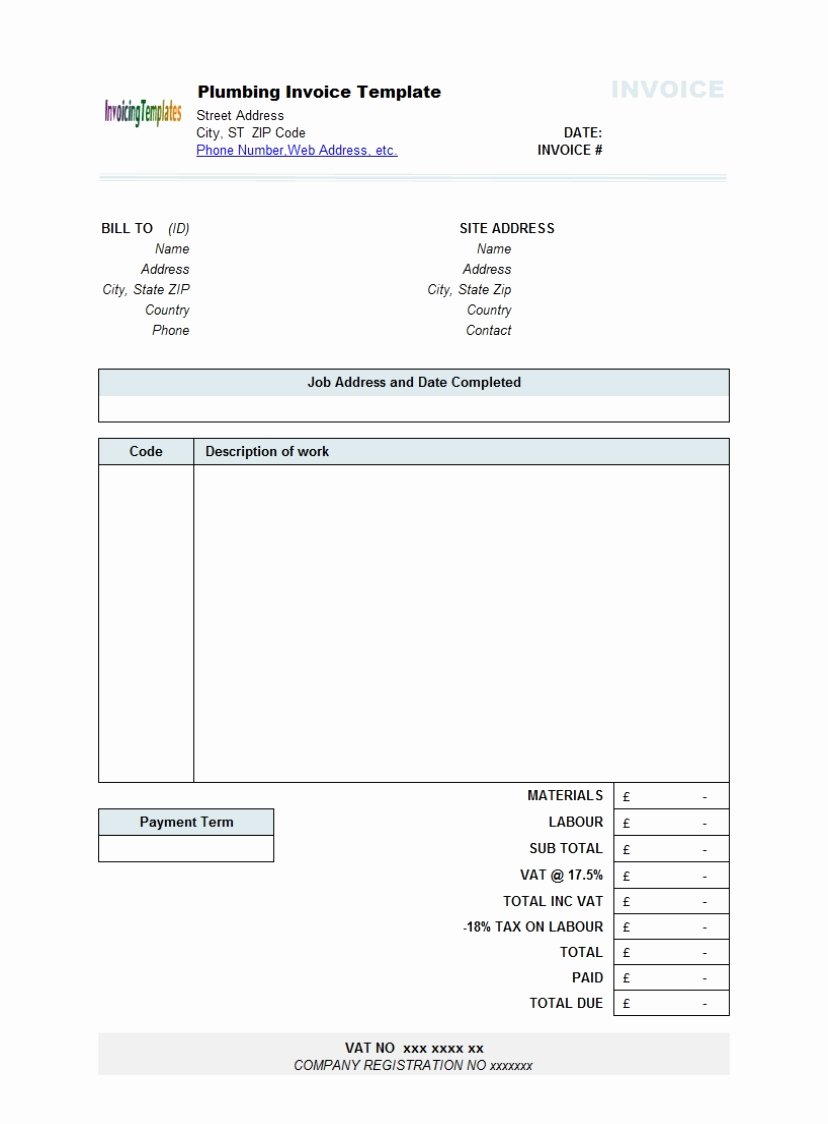 Free Construction Invoice Template Lovely Construction Invoice software Invoice Template Ideas