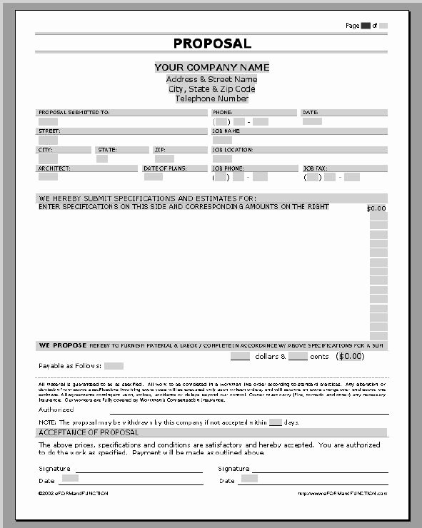 Free Construction Proposal Template Pdf Beautiful Business Proposal Templates Examples