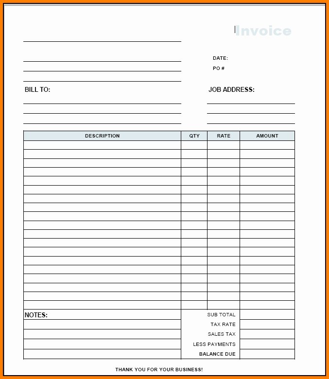 Free Contractor Invoice Template Inspirational Contractor Invoice Template Free
