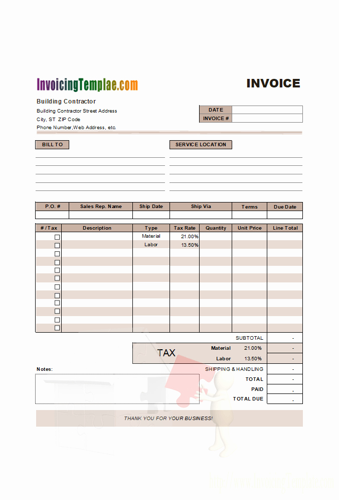 Free Contractor Invoice Template Inspirational Contractor Invoice Templates Free 20 Results Found