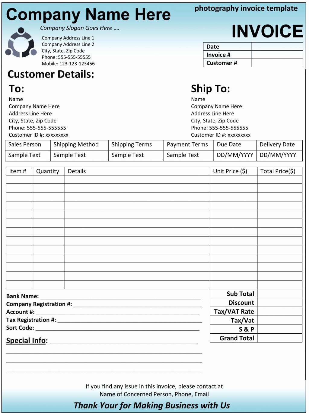 Free Contractor Invoice Template New Contractor Invoice Template Nz