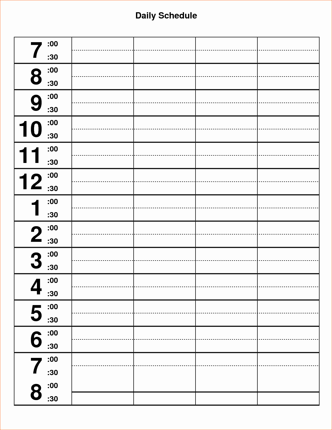 Free Daily Schedule Template Fresh 10 Daily Schedule Template Pdf