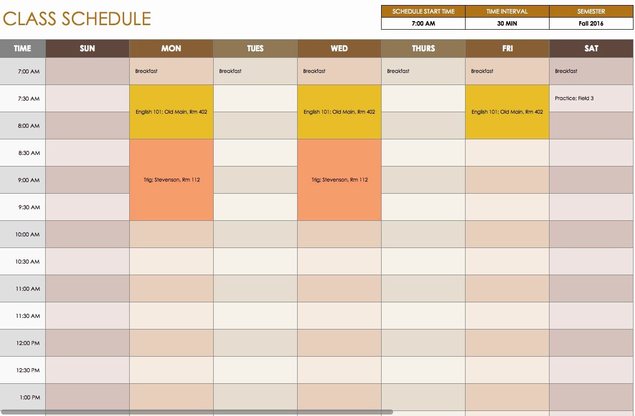 Free Daily Schedule Template Fresh Free Daily Schedule Templates for Excel Smartsheet