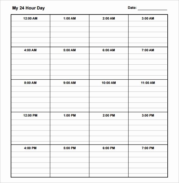 Free Daily Schedule Template Lovely 10 Daily Schedule Templates Printable Excel Word Pdf