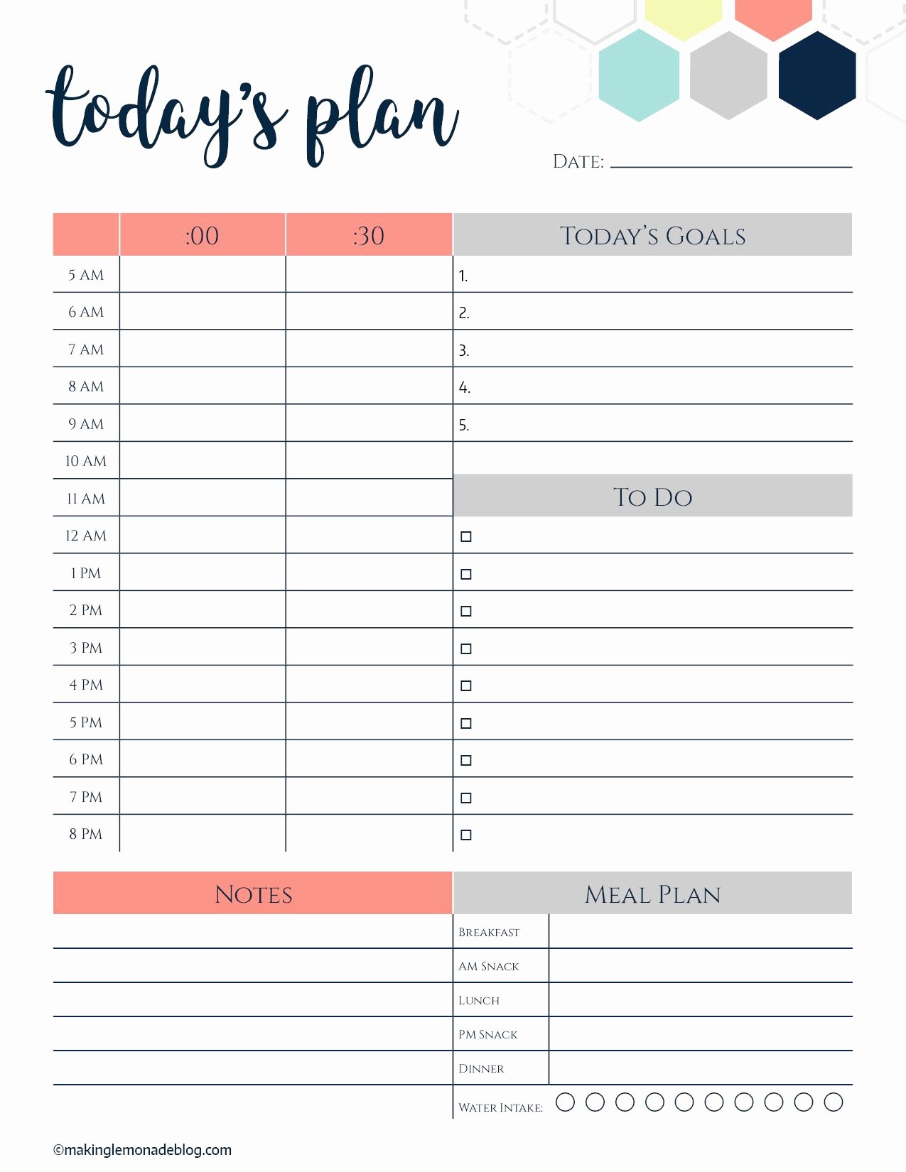 Free Daily Schedule Template Lovely This Free Printable Daily Planner Changes Everything