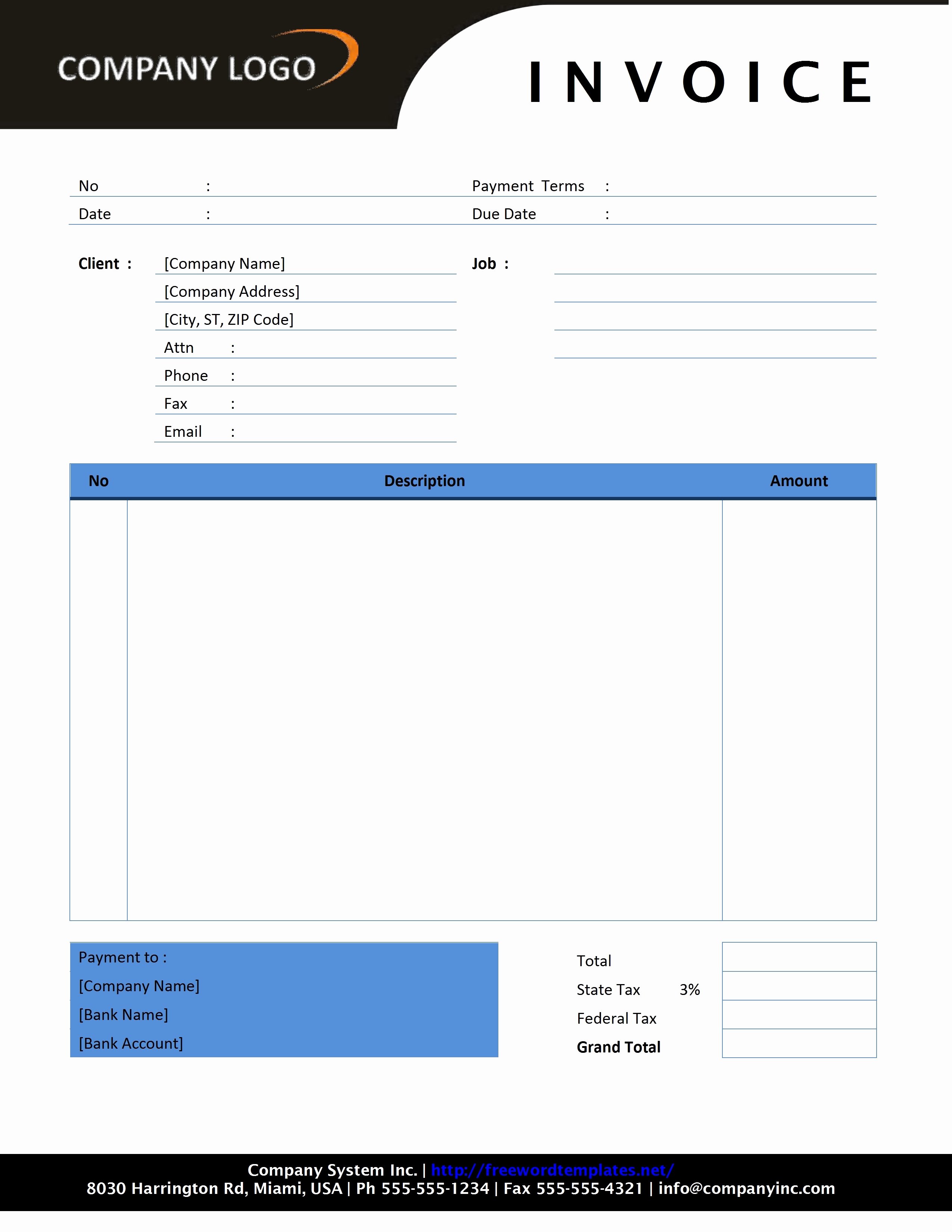 Free Downloadable Invoice Template Best Of Invoice Template Word 2007 Free Download – Templates Free