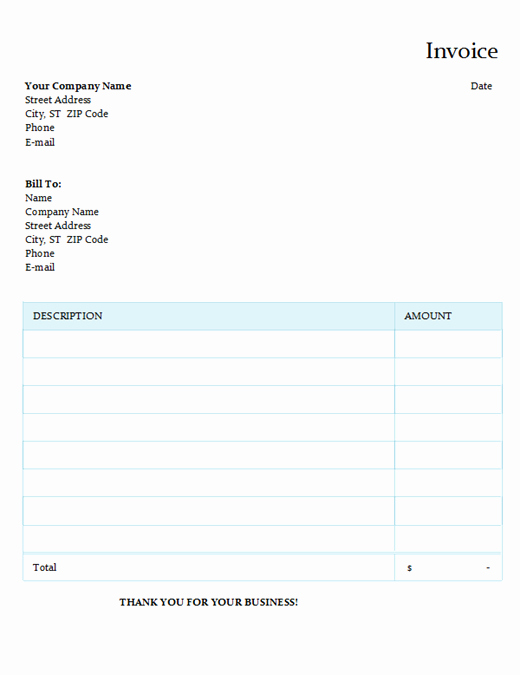 Free Downloadable Invoice Template Elegant Free Invoice Template Excel Word Pdf Printable