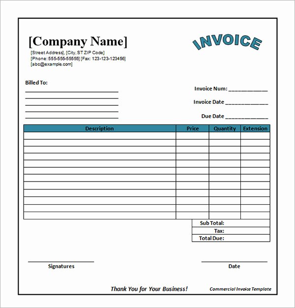 Free Downloadable Invoice Template Fresh Invoice Template Excel Free