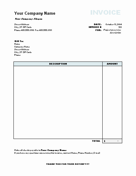 Free Downloadable Invoice Template Inspirational Invoice Template Excel Free
