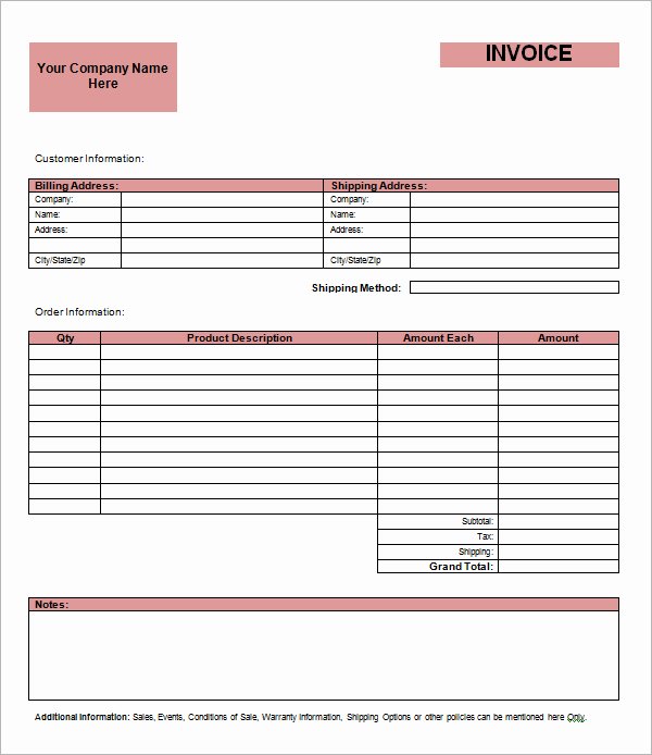 Free Downloadable Invoice Template Luxury Free Printable Invoice