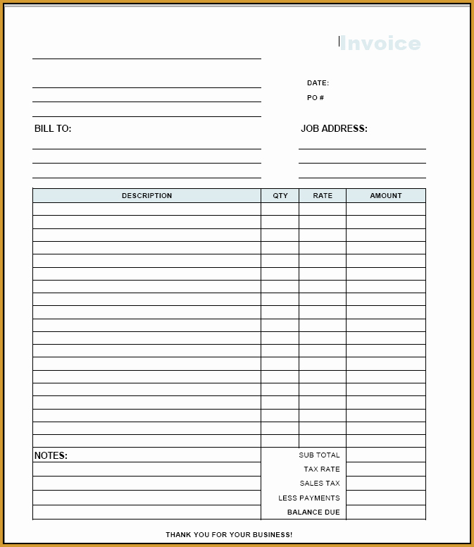 Free Downloadable Invoice Template New Invoice Template Pdf Free