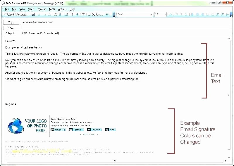 Free Email Template for Outlook Elegant Outlook Signature Template Outlook Signature Template