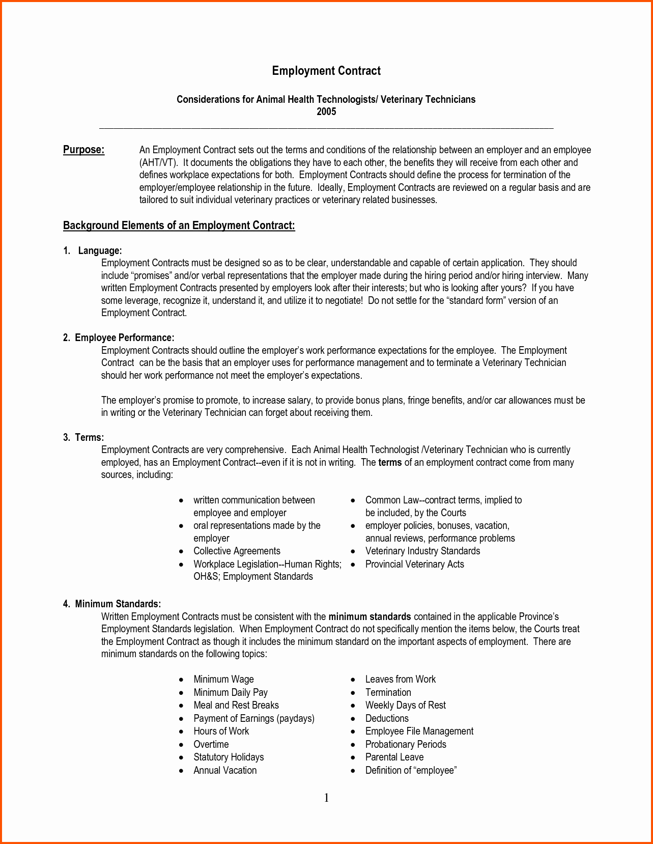 Free Employment Contract Template Word Awesome Free Employment Contract Template Word