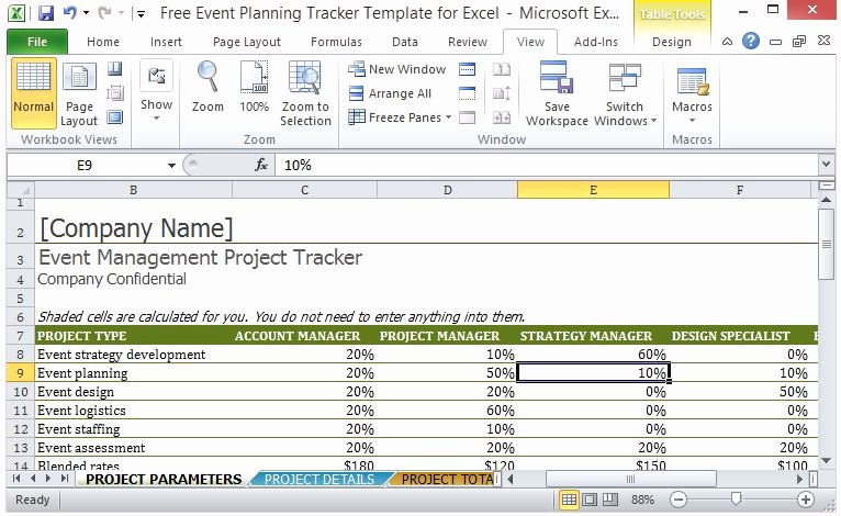 Free event Plan Template Fresh Free event Planning Tracker Template for Excel