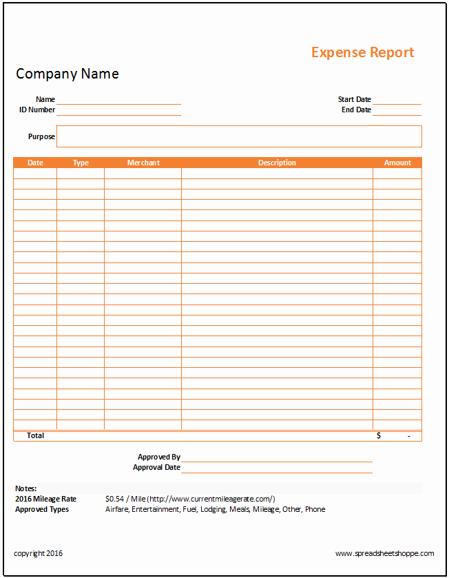 Free Excel Expense Report Template Lovely Simple Expense Report Template Spreadsheetshoppe