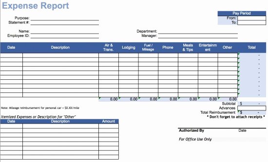 Free Excel Expense Report Template Unique Download Travel Expense Report Template Excel