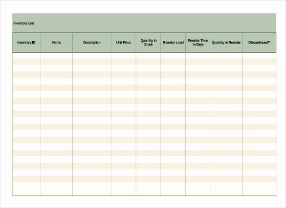 Free Excel Inventory Template Best Of Inventory List Template 13 Free Word Excel Pdf