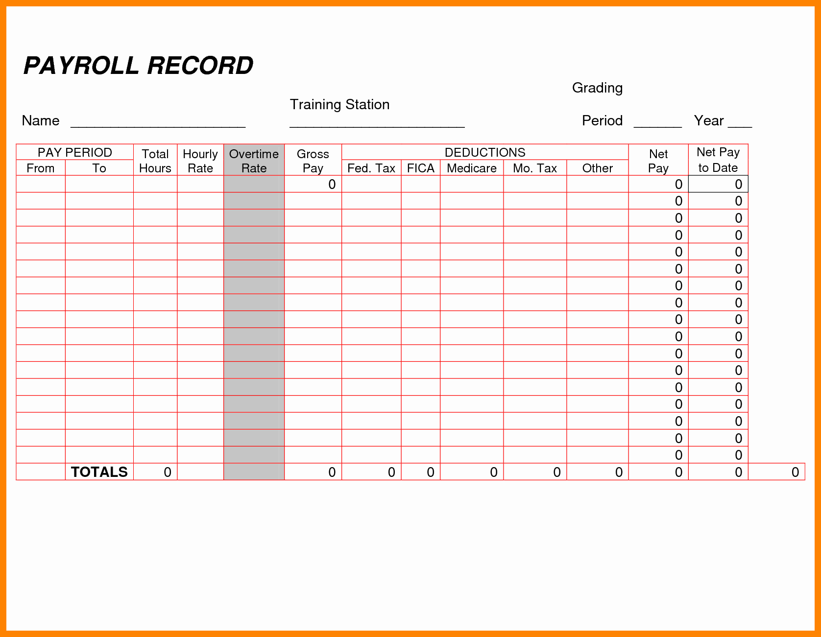 Free Excel Payroll Template Lovely 8 Payroll Ledger Template