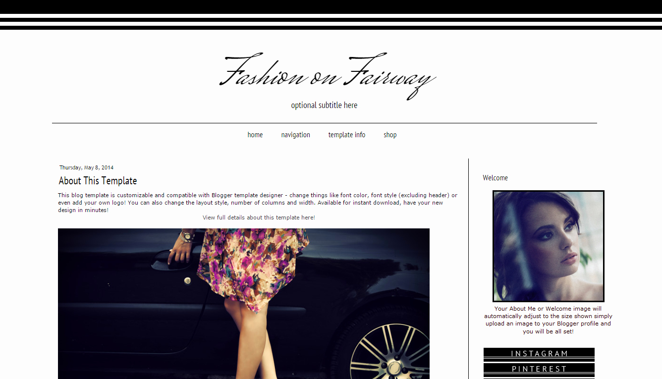 Free Fashion Blogger Template Best Of Modern Template Pink Chevron Design