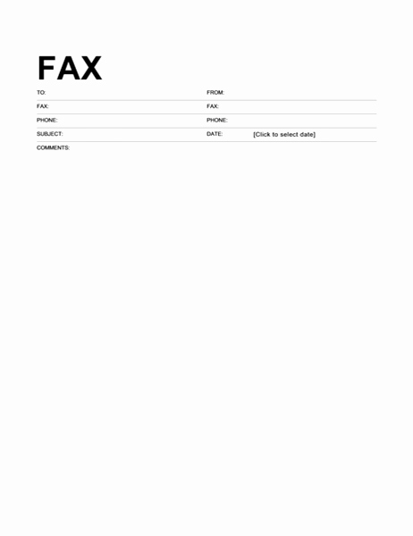 Free Fax Cover Page Template Fresh Fax Cover Sheet Standard format