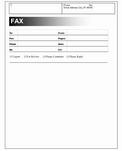 Free Fax Cover Page Template Inspirational 6 Fax Cover Sheet Templates Excel Pdf formats