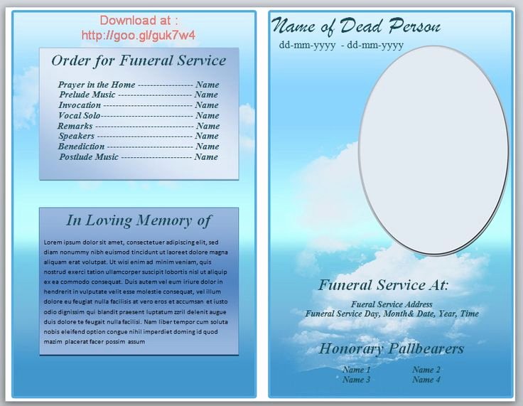 Free Funeral Brochure Template Awesome 73 Best Printable Funeral Program Templates Images On