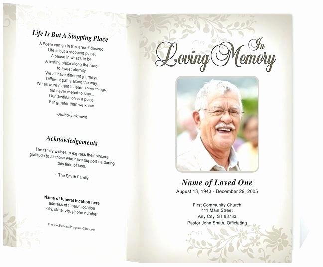 Free Funeral Brochure Template Best Of Lds Funeral Program Template Word Free Pamphlet to