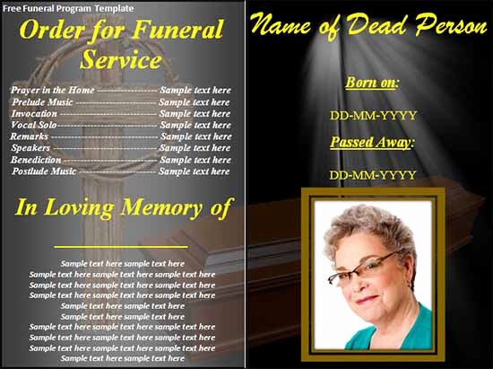 Free Funeral Brochure Template Elegant 33 Sample Funeral Programs Templates