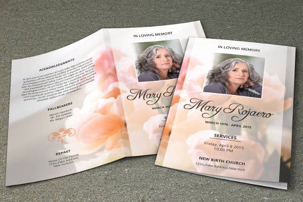 Free Funeral Brochure Template Lovely Funeral Program Template 23 Free Word Pdf Psd format