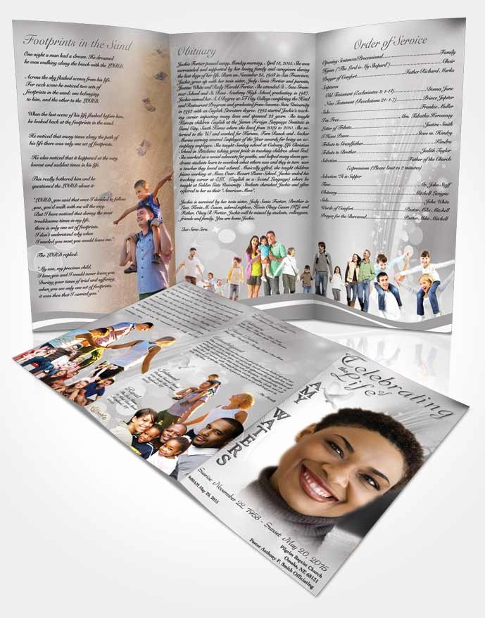 Free Funeral Brochure Template Lovely Obituary Template Trifold Brochure Free Spirit Black and
