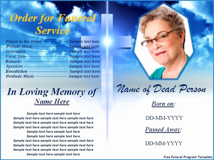 Free Funeral Brochure Template Luxury Free Funeral Program Templates