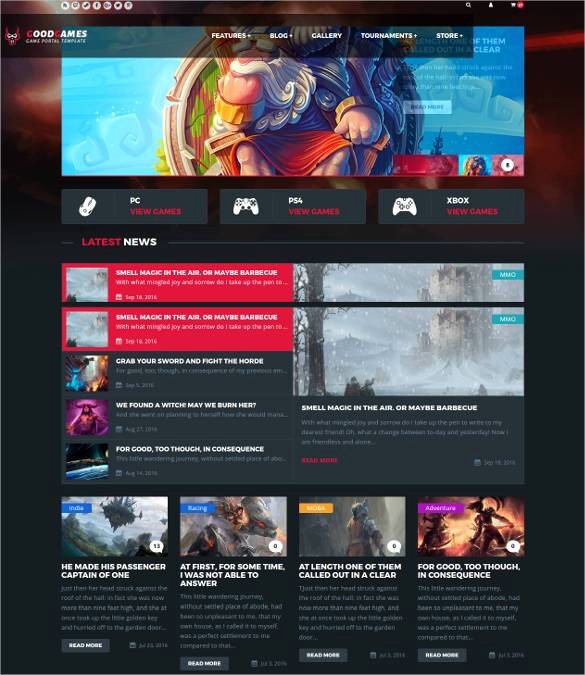 Free Gaming Website Template Best Of 46 Gaming Website themes &amp; Templates