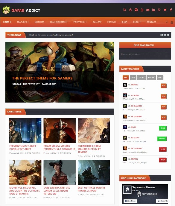 Free Gaming Website Template Inspirational 37 Gaming Website themes &amp; Templates